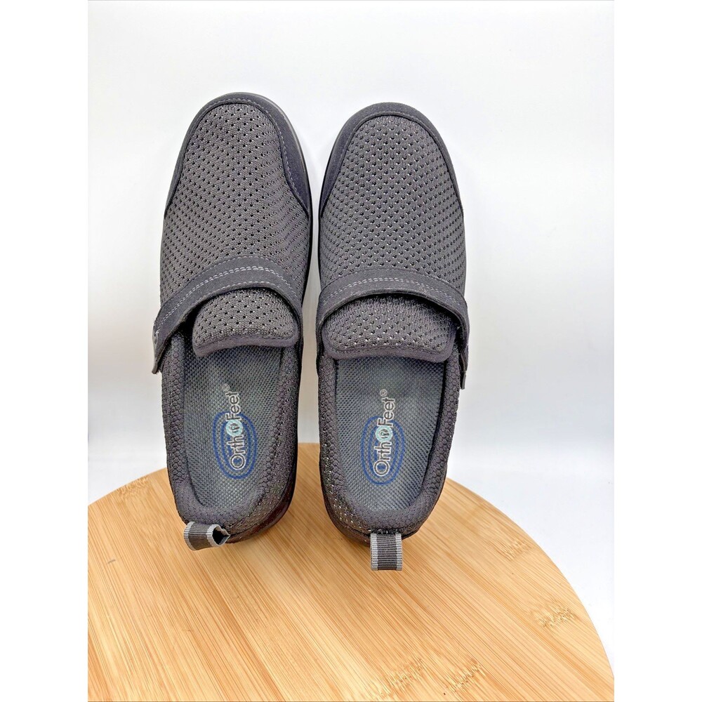 Orthofeet Quincy 821 Womens 9B Black Slip On Shoes Hook Loop Orthopedic - Picture 9 of 9